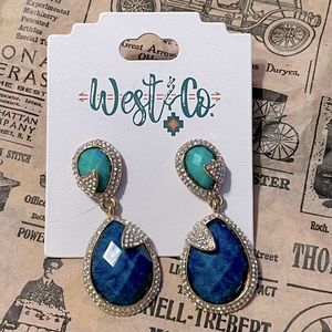 👋 3 x $15👋 fashion turquoise earrings 💚💙